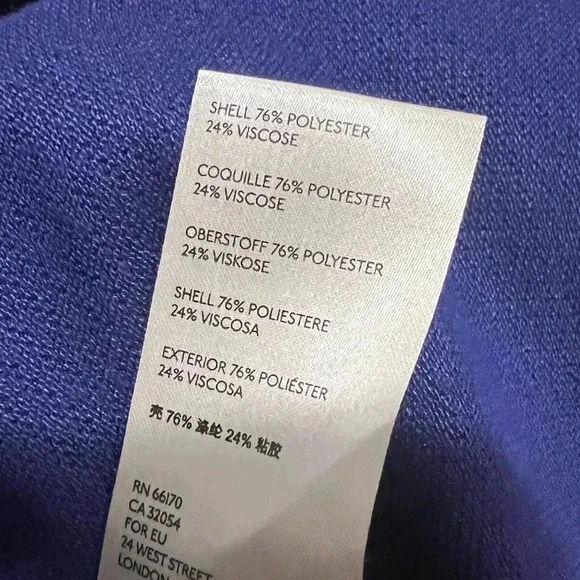 Anthropologie Wellesley Pleated Peacoat in Navy Blue - Women's Size Extra Small - Picture 7 of 10